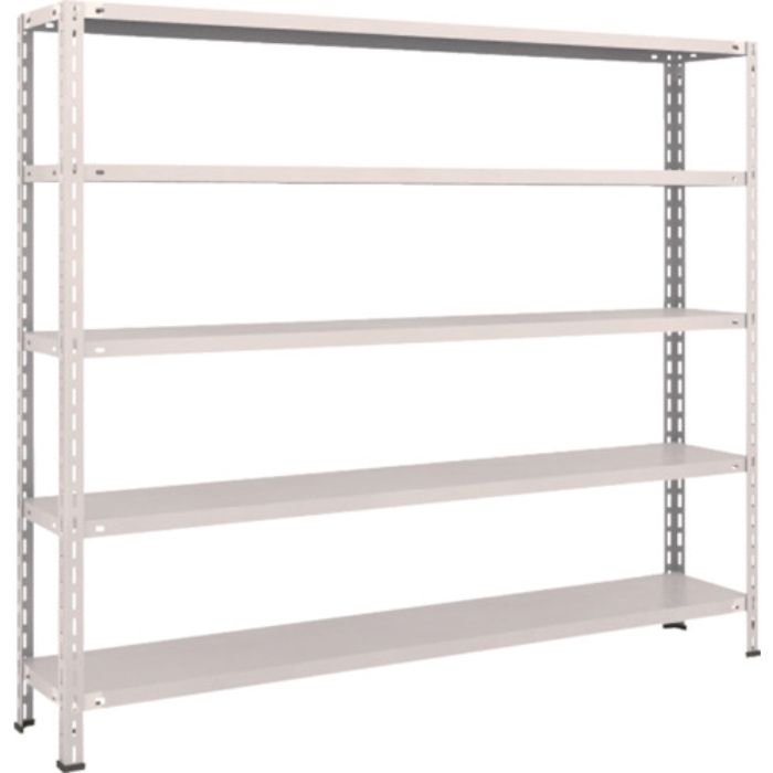 TRUSCO スチールラック 軽量棚 中棚ボルトレス型1800X300X1500 5段 ネオグレー(Tcode:5025451)