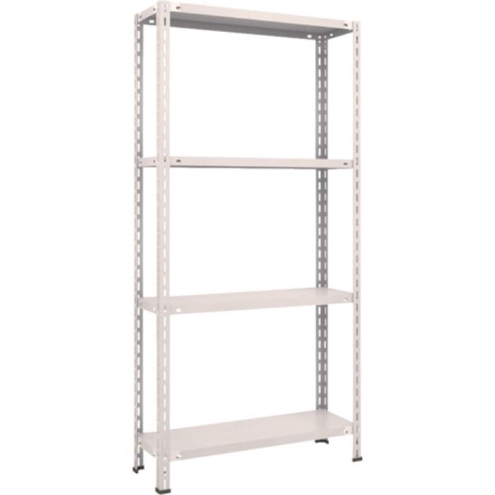 TRUSCO スチールラック 軽量棚 中棚ボルトレス型 875X300X1800 4段 ネオグレー(Tcode:5038308)