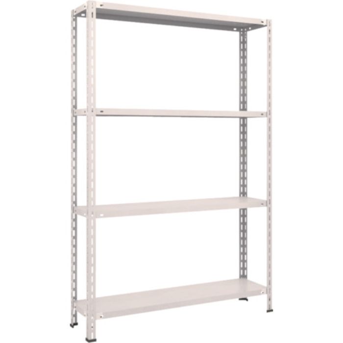 TRUSCO スチールラック 軽量棚 中棚ボルトレス型1200X300X1800 4段 ネオグレー(Tcode:5025508)
