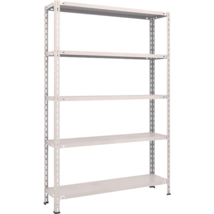 TRUSCO スチールラック 軽量棚 中棚ボルトレス型1200X300X1800 5段 ネオグレー(Tcode:5025516)