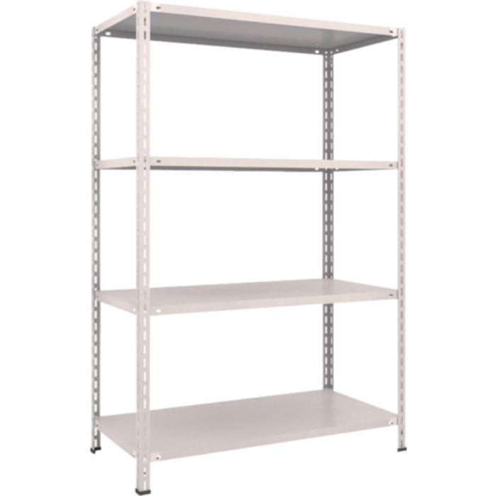 TRUSCO スチールラック 軽量棚 中棚ボルトレス型1200X600X1800 4段 ネオグレー(Tcode:5025541)