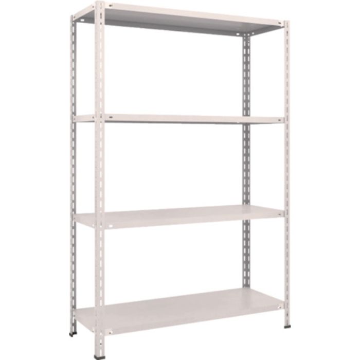 TRUSCO スチールラック 軽量棚 中棚ボルトレス型1200X450X1800 4段 ネオグレー(Tcode:5025524)