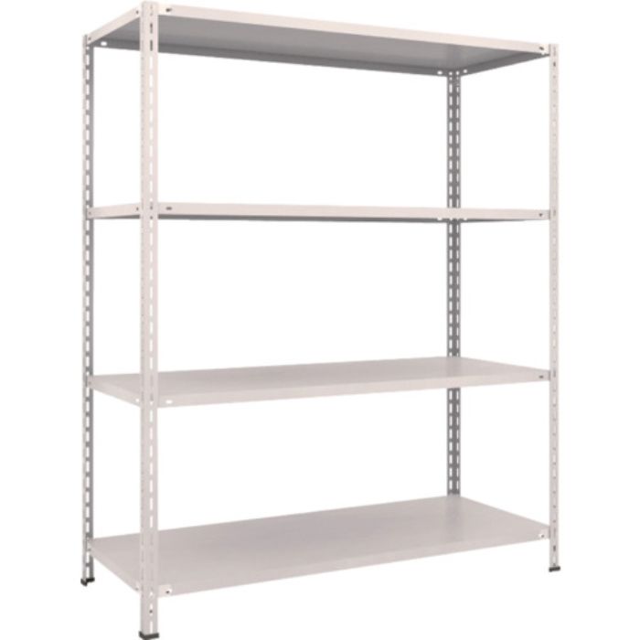 TRUSCO スチールラック 軽量棚 中棚ボルトレス型1500X600X1800 4段 ネオグレー(Tcode:5038405)