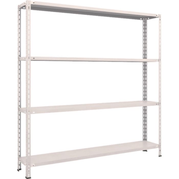TRUSCO スチールラック 軽量棚 中棚ボルトレス型1800X300X1800 4段 ネオグレー(Tcode:5025770)