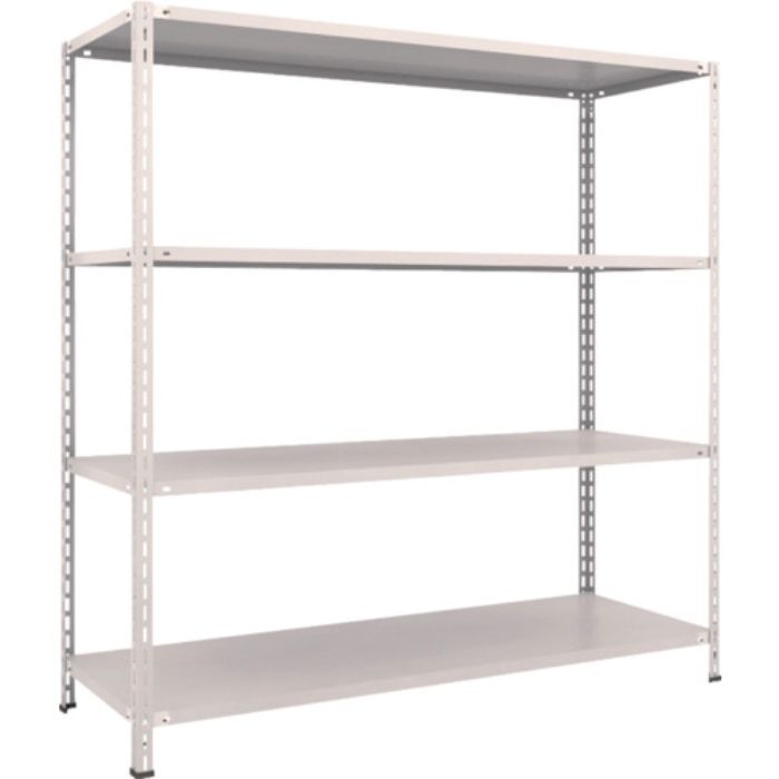 TRUSCO スチールラック 軽量棚 中棚ボルトレス型1800X600X1800 4段 ネオグレー(Tcode:5025818)