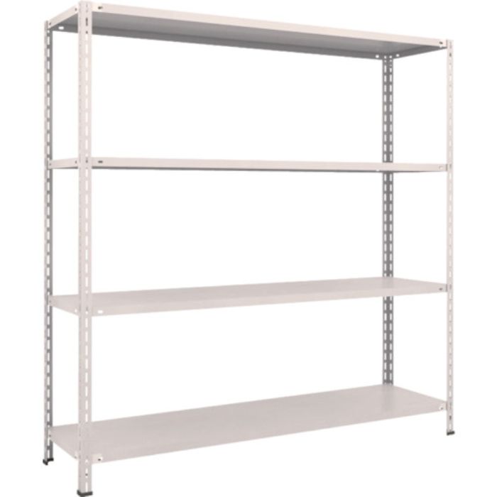 TRUSCO スチールラック 軽量棚 中棚ボルトレス型1800X450X1800 4段 ネオグレー(Tcode:5025796)