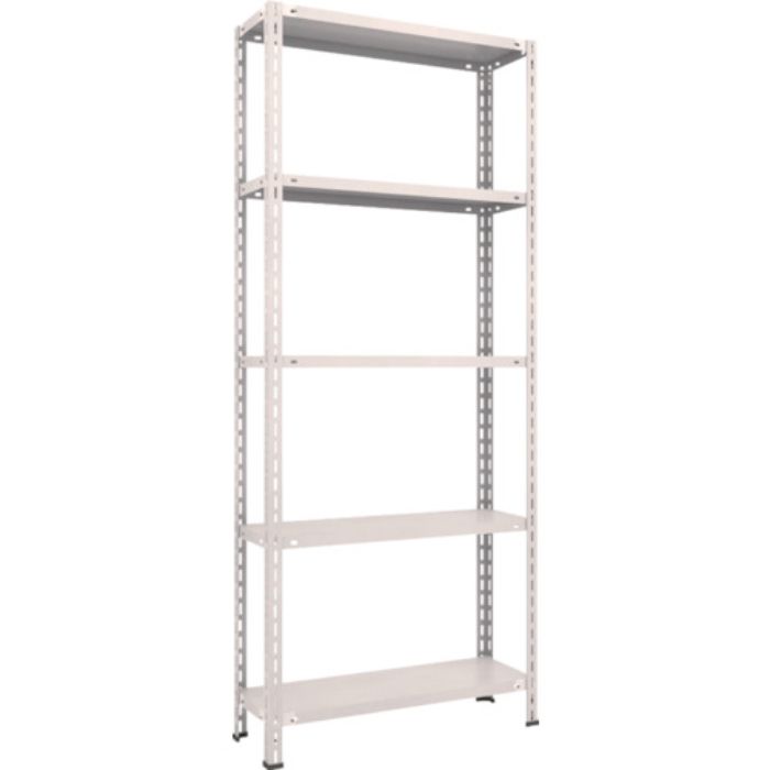 TRUSCO スチールラック 軽量棚 中棚ボルトレス型 875X300X2100 5段 ネオグレー(Tcode:5038421)