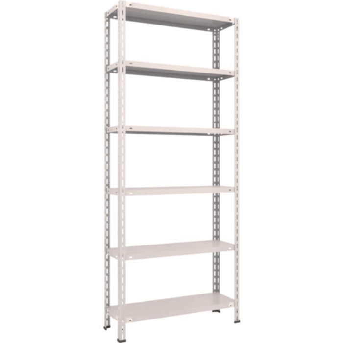 TRUSCO スチールラック 軽量棚 中棚ボルトレス型 875X300X2100 6段 ネオグレー(Tcode:5038430)
