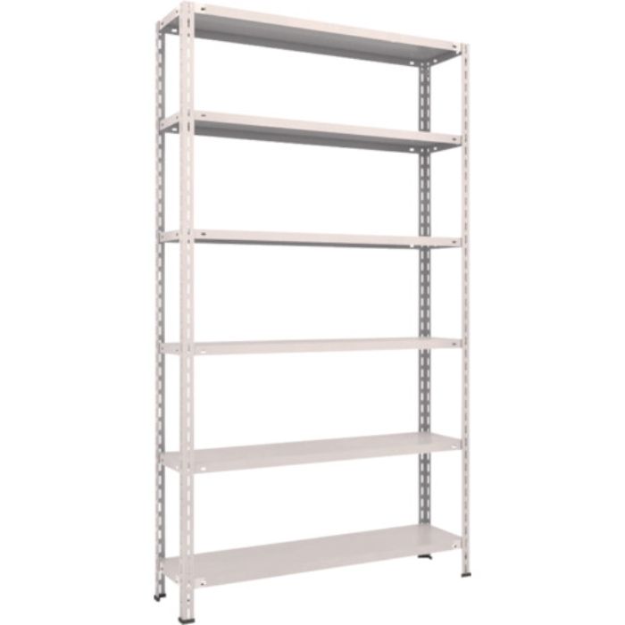 TRUSCO スチールラック 軽量棚 中棚ボルトレス型1200X300X2100 6段 ネオグレー(Tcode:5026113)