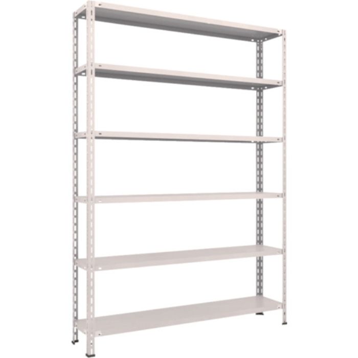 TRUSCO スチールラック 軽量棚 中棚ボルトレス型1500X300X2100 6段 ネオグレー(Tcode:5038499)