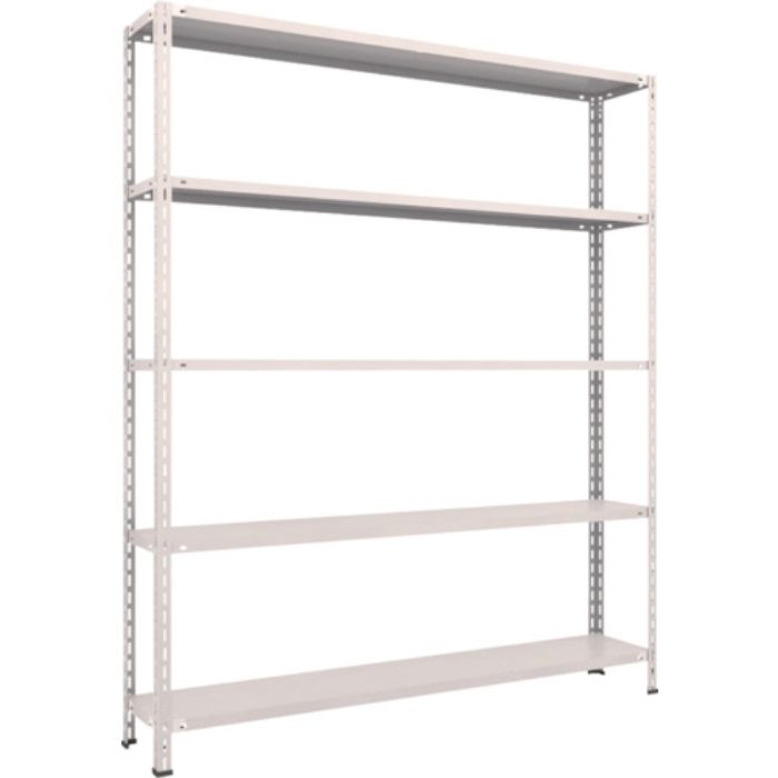 TRUSCO スチールラック 軽量棚 中棚ボルトレス型1800X300X2100 5段 ネオグレー(Tcode:5026164)