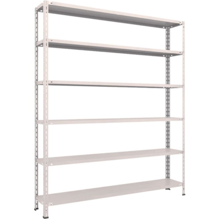 TRUSCO スチールラック 軽量棚 中棚ボルトレス型1800X300X2100 6段 ネオグレー(Tcode:5026172)