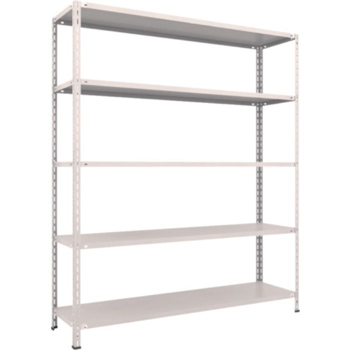 TRUSCO スチールラック 軽量棚 中棚ボルトレス型1800X450X2100 5段 ネオグレー(Tcode:5026181)