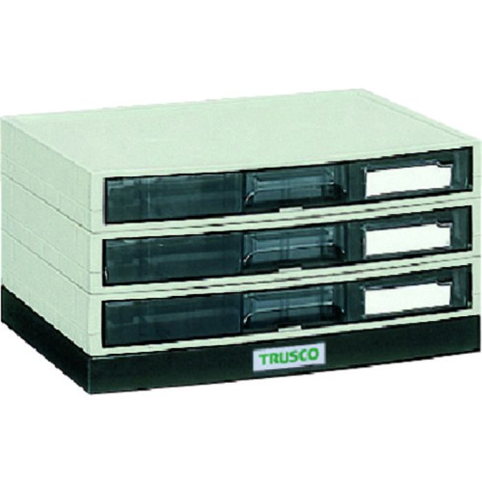 TRUSCO αレターケース A4・積み重ねタイプ 横浅型3段(Tcode:5046661)