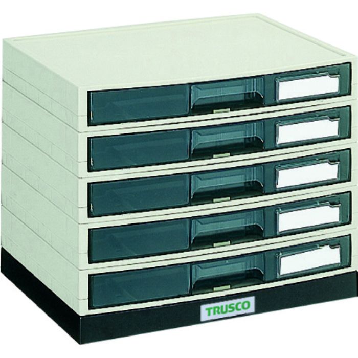 TRUSCO αレターケース A4・積み重ねタイプ 横浅型5段(Tcode:5046670)