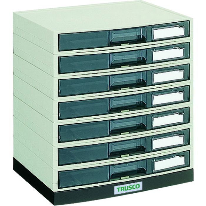 TRUSCO αレターケース A4・積み重ねタイプ 横浅型7段(Tcode:5046688)