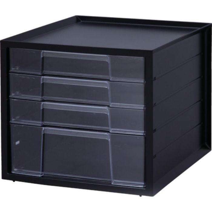 IRIS 227598 レターケース LCJ-4D-BK 4段 ブラック(Tcode:8186869)