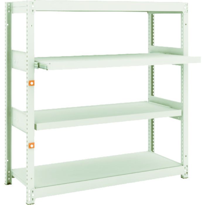 TRUSCO スチールラック M1.5型軽中量棚 1160X445XH1200 4段うちスライド2段 単体(Tcode:1497744)