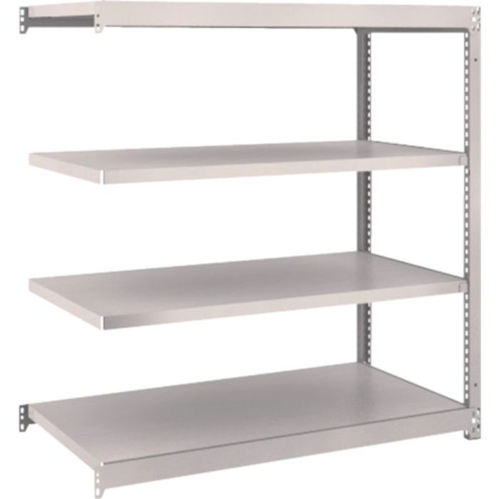 TRUSCO スチールラック M1.5型軽中量棚 1160×595×H1200 4段連結 ネオグレー(Tcode:5084563)