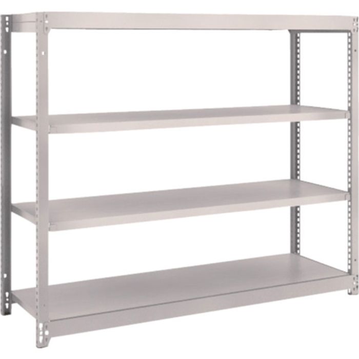 TRUSCO スチールラック M1.5型軽中量棚 1460×445×H1200 4段単体 ネオグレー(Tcode:5069181)