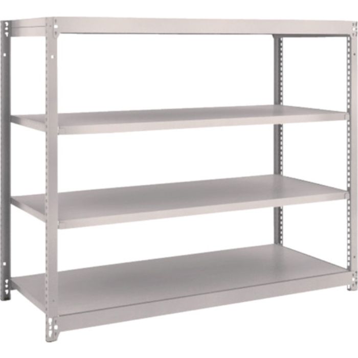 TRUSCO スチールラック M1.5型軽中量棚 1460×595×H1200 4段単体 ネオグレー(Tcode:5069203)