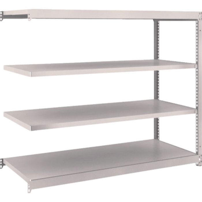 TRUSCO スチールラック M1.5型軽中量棚 1460×595×H1200 4段連結 ネオグレー(Tcode:5084831)