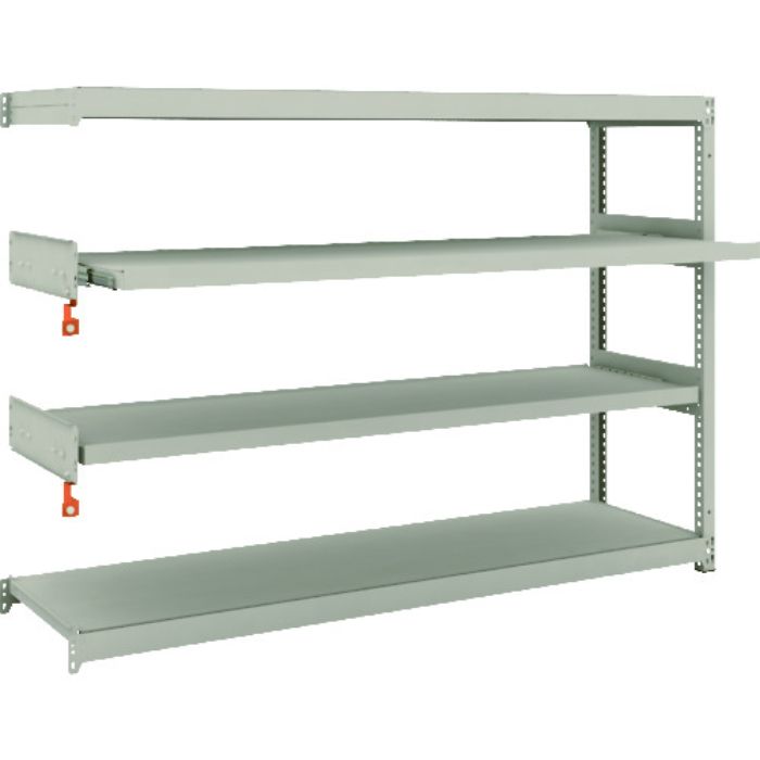 TRUSCO スチールラック M1.5型軽中量棚 1760X445XH1200 4段うちスライド2段 連結(Tcode:1497753)