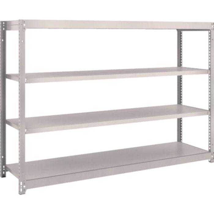 TRUSCO スチールラック M1.5型軽中量棚 1760×445×H1200 4段単体 ネオグレー(Tcode:5069246)