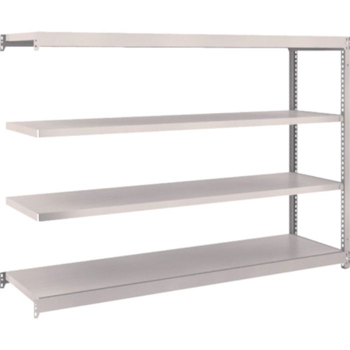 TRUSCO スチールラック M1.5型軽中量棚 1760×445×H1200 4段連結 ネオグレー(Tcode:5084806)