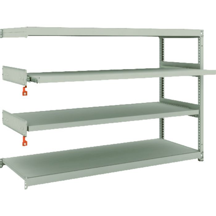 TRUSCO スチールラック M1.5型軽中量棚 1760X595XH1200 4段うちスライド2段 連結(Tcode:1497755)