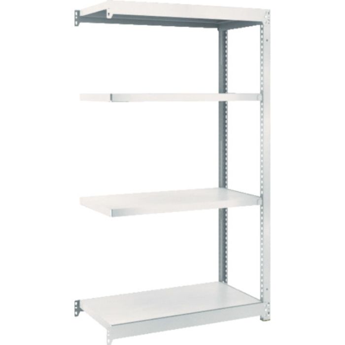 TRUSCO スチールラック M1.5型軽中量棚 860×445×H1500 4段連結 ネオグレー(Tcode:5082838)