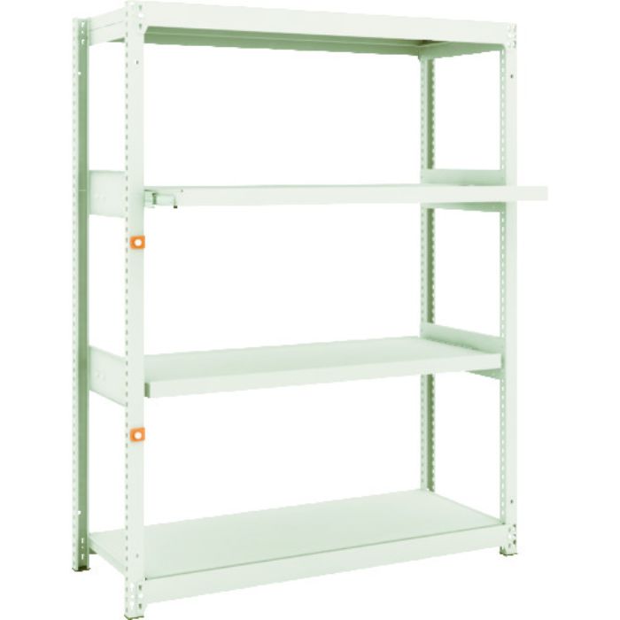 TRUSCO スチールラック M1.5型軽中量棚 1160×445×H1500 4段うちスライド2段 単体(Tcode:1497816)