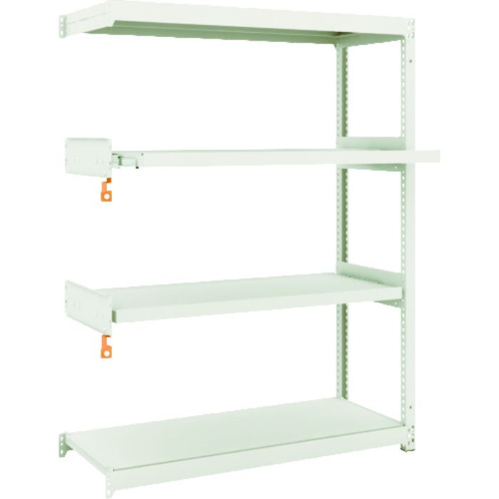 TRUSCO スチールラック M1.5型軽中量棚 1160×445×H1500 4段うちスライド2段 連結(Tcode:1497817)