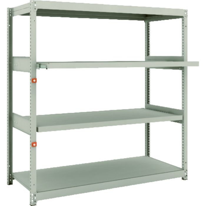 TRUSCO スチールラック M1.5型軽中量棚 1460×595×H1500 4段うちスライド2段 単体(Tcode:1497822)