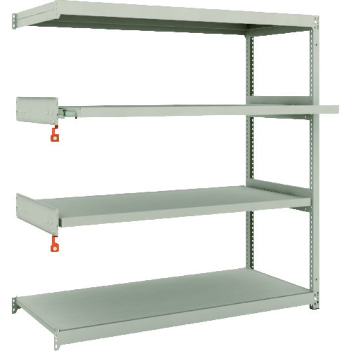 TRUSCO スチールラック M1.5型軽中量棚 1460×595×H1500 4段うちスライド2段 連結(Tcode:1497823)