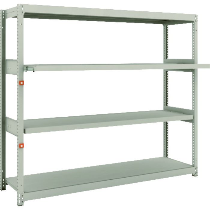 TRUSCO スチールラック M1.5型軽中量棚 1760×445×H1500 4段うちスライド2段 単体(Tcode:1497824)