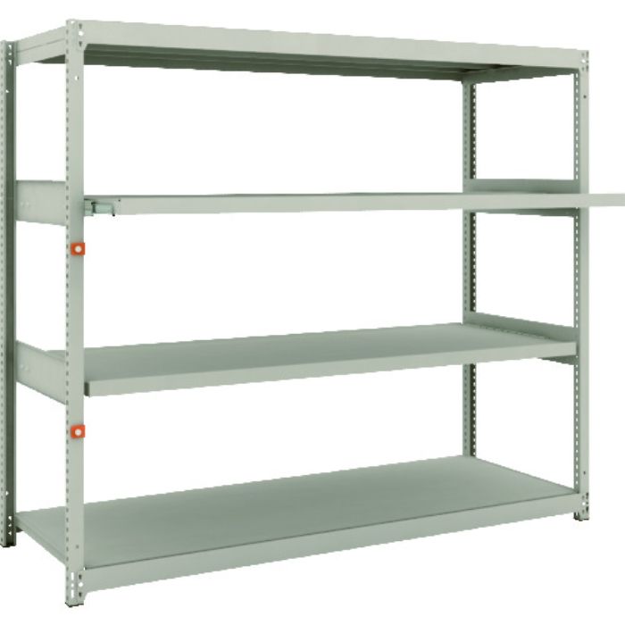 TRUSCO スチールラック M1.5型軽中量棚 1760×595×H1500 4段うちスライド2段 単体(Tcode:1497826)