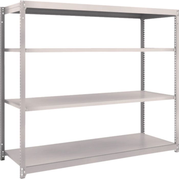 TRUSCO スチールラック M1.5型軽中量棚 1760×595×H1500 4段単体 ネオグレー(Tcode:5058783)