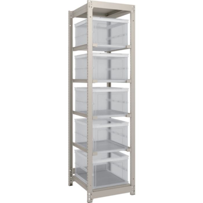 TRUSCO スチールラック M1.5型 オリコン保管タイプ H1800XW430XD595 TSK-О40B透明X5個付(Tcode:2603374)