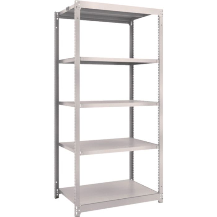 TRUSCO スチールラック M1.5型軽中量棚 860×595×H1800 5段単体 ネオグレー(Tcode:5066204)