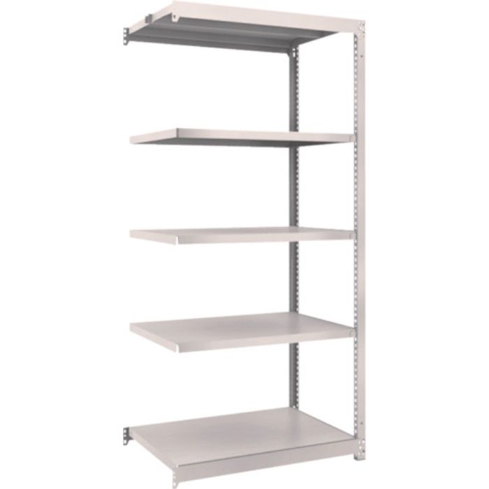 TRUSCO スチールラック M1.5型軽中量棚 860×595×H1800 5段連結 ネオグレー(Tcode:5083451)