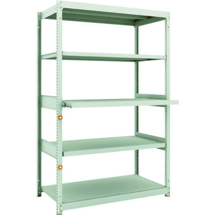 TRUSCO スチールラック M1.5型軽中量棚 1160X595XH1800 5段うちスライド2段 単体(Tcode:1163890)