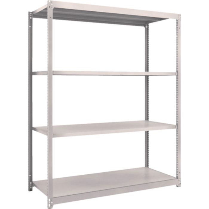 TRUSCO スチールラック M1.5型軽中量棚 1460×595×H1800 4段単体 ネオグレー(Tcode:5066301)