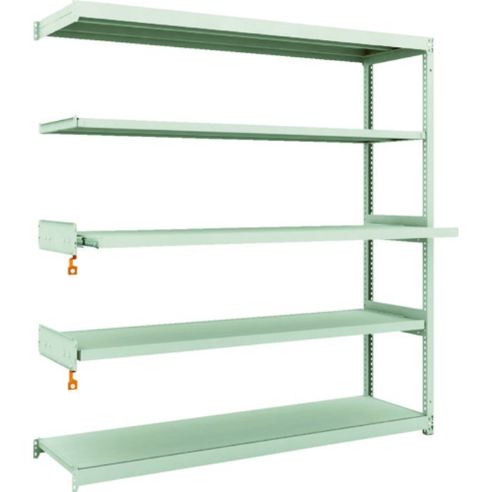 TRUSCO スチールラック M1.5型軽中量棚 1760X450XH1800 5段うちスライド2段 単体(Tcode:1163994)