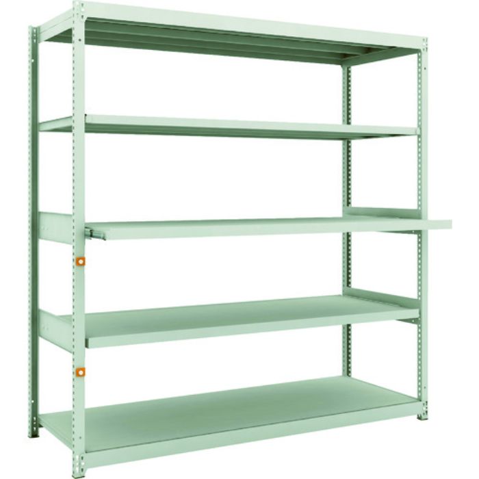 TRUSCO スチールラック M1.5型軽中量棚 1760X595XH1800 5段うちスライド2段 単体(Tcode:1163895)