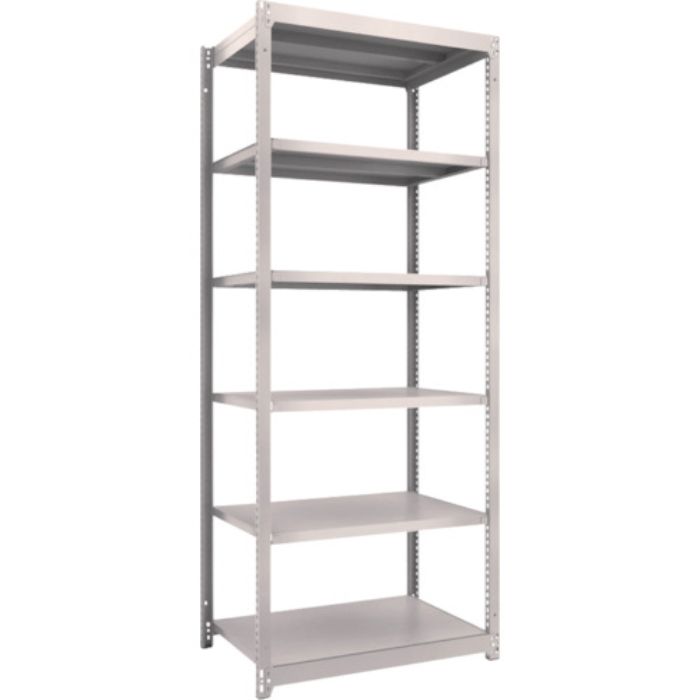 TRUSCO スチールラック M1.5型軽中量棚 860×595×H2100 6段単体 ネオグレー(Tcode:5066565)
