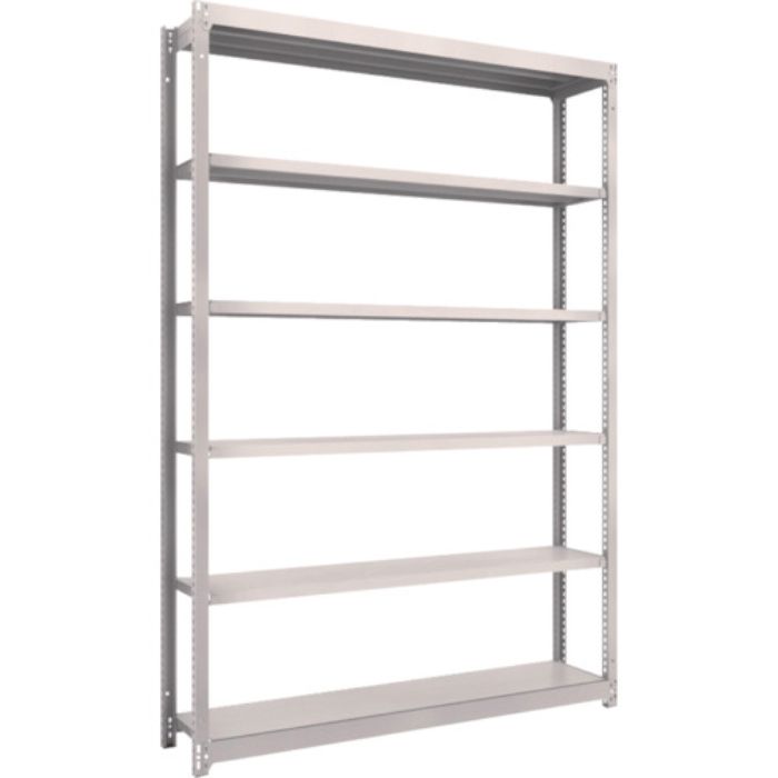 TRUSCO スチールラック M1.5型軽中量棚 1460×295×H2100 6段単体 ネオグレー(Tcode:5066727)