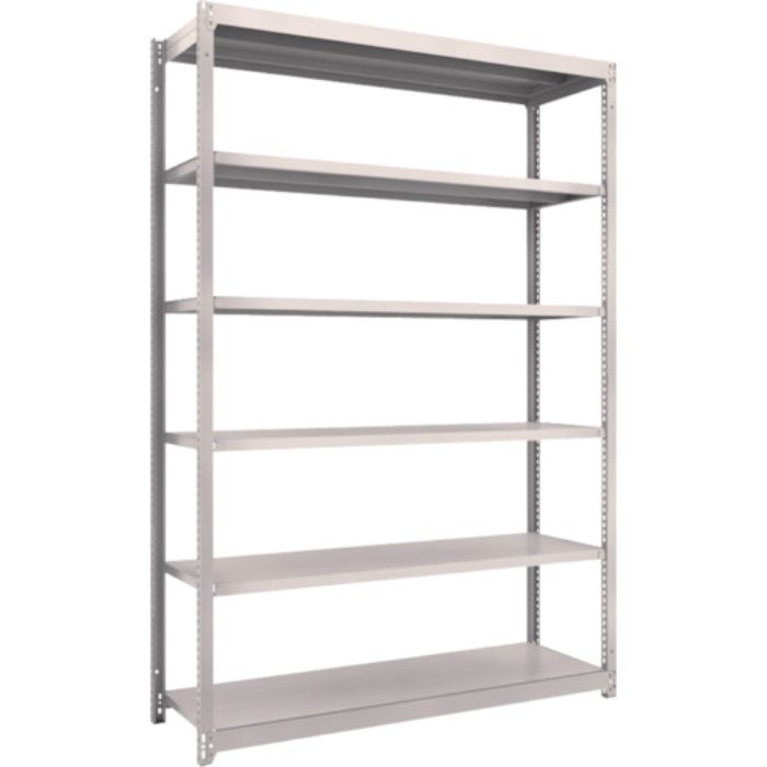 TRUSCO スチールラック M1.5型軽中量棚 1460×445×H2100 6段単体 ネオグレー(Tcode:5066760)