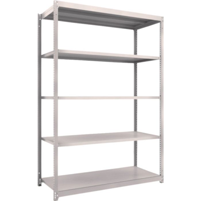 TRUSCO スチールラック M1.5型軽中量棚 1460X595XH2100 5段単体 ネオグレー(Tcode:5066786)