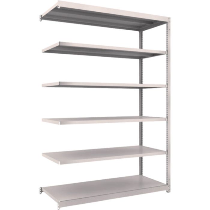 TRUSCO スチールラック M1.5型軽中量棚 1460×595×H2100 6段連結 ネオグレー(Tcode:5084130)